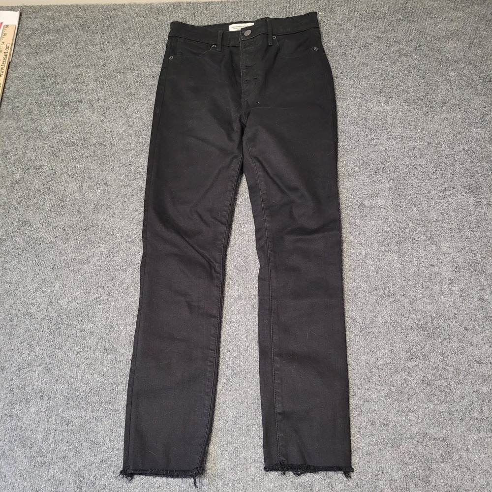 Abercrombie & Fitch Jeans Womens Size 26/2R Black Super Skinny Ankle High Rise